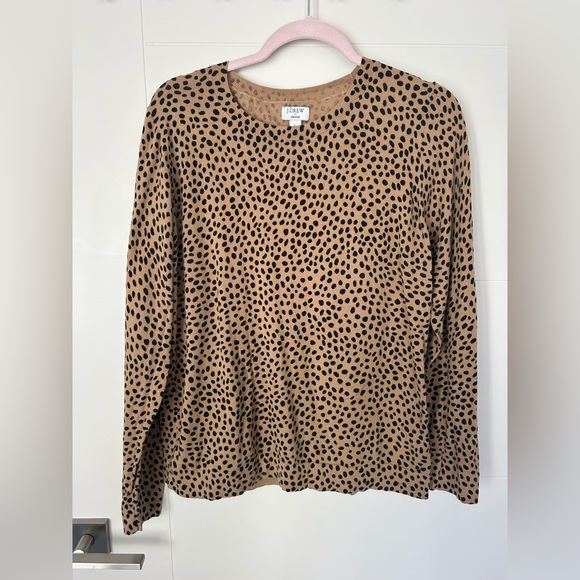 J Crew Leopard Print Sweater - Picture 1 of 3